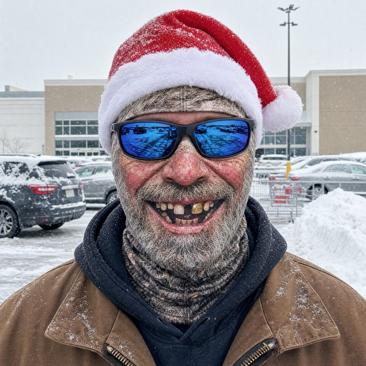 Hillbilly Santa Christmas mask